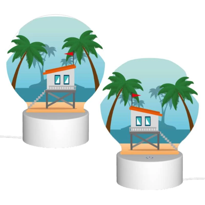 Round Acrylic Night Light, A small white house with a red roof is situated on a sandy beach. Round Acrylic Night Light, A Small White House With A Red Roof Is Situated On A Sandy Beach. -Nuas Diy Shop 3f99e28f8417a00dc961208fe03d0b8dd0bc5d24