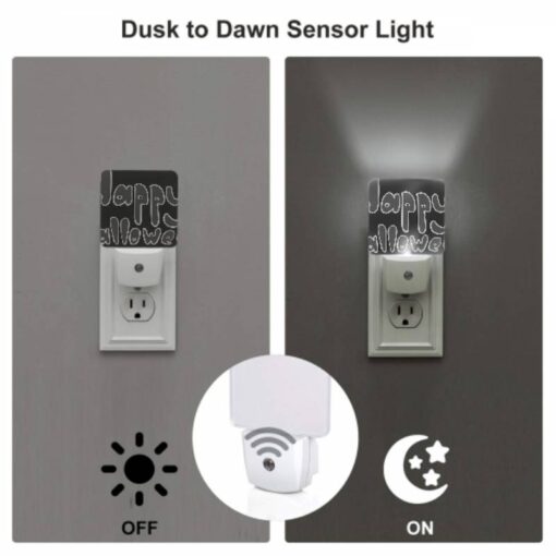 Night Light, A Black And White Sign That Says "Happy Halloween". -Nuas Diy Shop 402e56dae6621306074bf78ac902c34a7f52a77d