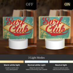 Rectangular Acrylic Night Light, A Surf Club Logo With A Palm Tree And The Words "California.". -Nuas Diy Shop 4080de2b2a241f33e753193a396ac59a1cd1f949
