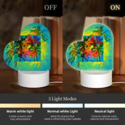 Love Acrylic Night Light, A Colorful Image Of Palm Trees Against A Blue Sky. -Nuas Diy Shop 40d97cccaf69bfefb18d397a8213d52a9c1a3a3a