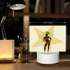 Rectangular Acrylic Night Light, A Woman In A Bikini Is Standing In Front Of A Star. -Nuas Diy Shop 40ea54fbd3a8902505247c1e684f8e3c6d850b6e