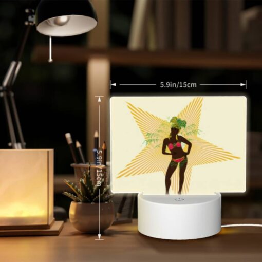 Rectangular Acrylic Night Light, A Woman In A Bikini Is Standing In Front Of A Star. -Nuas Diy Shop 40ea54fbd3a8902505247c1e684f8e3c6d850b6e