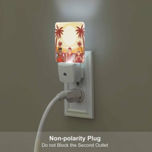 Night Light Set Of 2, Three People Are Standing On A Beach -Nuas Diy Shop 42548ed91d4e7e33937d0731343538bbd32f7187