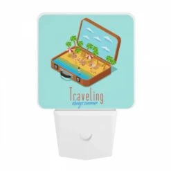 Night Light, A Cartoon Suitcase With A Beach Scene Inside. 9 Night Light, A Cartoon Suitcase With A Beach Scene Inside. -Nuas Diy Shop 42683b7b8be7f2e76de42a593459080d071ed477