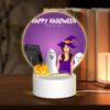 Round Acrylic Night Light, A Woman In A Witch's Hat Is Standing Next To A Cauldron Filled With Pumpkins. -Nuas Diy Shop 42cb570c5fcc9ffe451235e03b1a9514cacfd0eb