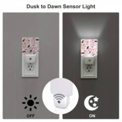Night Light Set Of 2, A Cat Is Laying On A Pink Surface With A Cat House In The Background. -Nuas Diy Shop 433055c690ba8aad5193ca463f6c927b6c8b4323