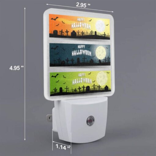 Night Light Set Of 2, Three Different Colored Banners With The Words "Happy Halloween" On Them. -Nuas Diy Shop 43589a5c3ceca8376d74510af32c7e427c46a977