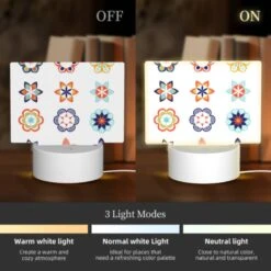 Rectangular Acrylic Night Light, A Collection Of Colorful Flower Designs. 4 Rectangular Acrylic Night Light, A Collection Of Colorful Flower Designs. -Nuas Diy Shop 43847fbbbd5c7543f24e28948c1d08fc20074dad