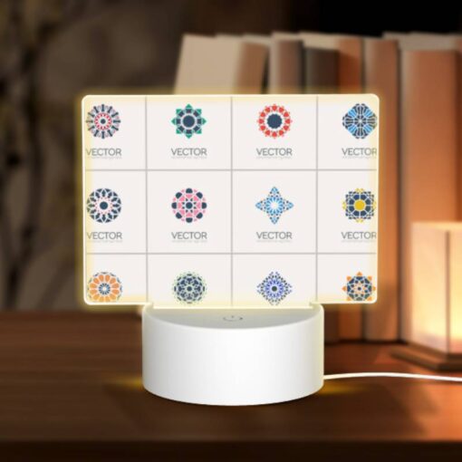 Rectangular Acrylic Night Light, A Collection Of Different Colored Geometric Shapes. -Nuas Diy Shop 4397d5e3337ddd9681ab6033f39fc2b51a2b2b8d