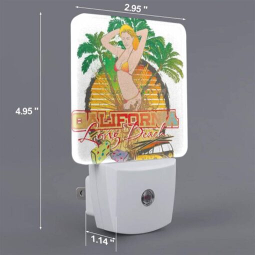 Night Light, A Woman In A Bikini Is On A Poster For California. -Nuas Diy Shop 43e22f7bbbf92ac40ae7839278eb582f7736bcde