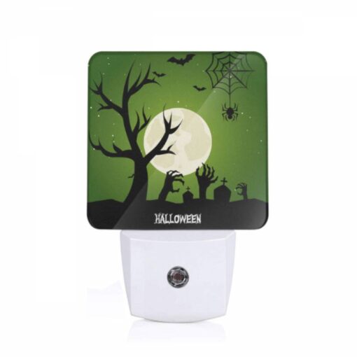Night Light, A Spooky Halloween Scene With A Full Moon And Bats. -Nuas Diy Shop 43f95a60ccc9de113b90e42da64dc67547a1f7ac