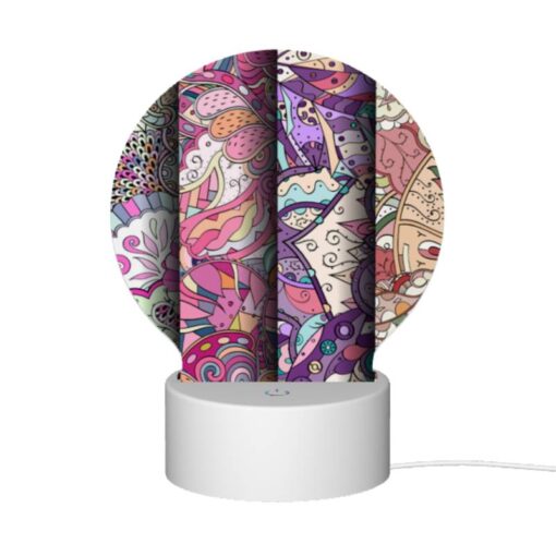 Round Acrylic Night Light, Three Colorful Designs Are Displayed On A Wall. -Nuas Diy Shop 442a8d2feae1843da269e064fead2f51d51e2057