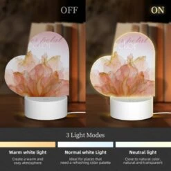 Love Acrylic Night Light, A Flower With A Long Stem. -Nuas Diy Shop 444e6461f6871a87b46256af54ee1ee6295cd008