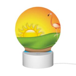 Round Acrylic Night Light, A Pink Flamingo Stands On A Green Hillside -Nuas Diy Shop 44598bcc5bd81c756ba454508229041cda9c2500