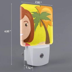 Night Light, A Woman With A Red Shirt And A Smile Is Standing In Front Of A Palm Tree. -Nuas Diy Shop 44afcf264fe28ce8c1b63d92bd7a8567440c725f