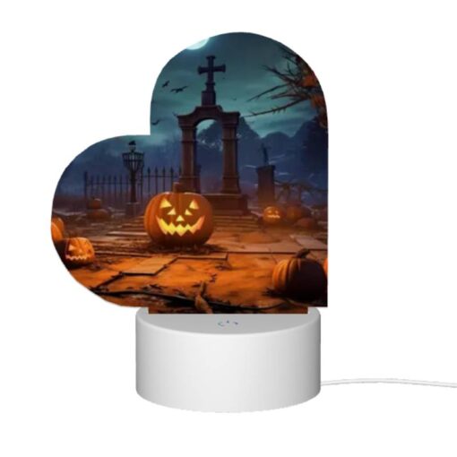 Love Acrylic Night Light, A Cemetery Scene With A Cross And A Moon In The Background. -Nuas Diy Shop 44bde886aba97c15ab61a0aa33b02835943eb33a