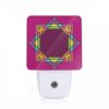 Night Light, A Colorful Geometric Design On A Pink Background. -Nuas Diy Shop 45021e11ec9e2d2066bc98c6d5db8d3302265f32