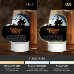 Love Acrylic Night Light, A Halloween Treat Poster With A Spooky House And Bats. -Nuas Diy Shop 45c4df56ba0dc66879ba231e793dd83d2822d960
