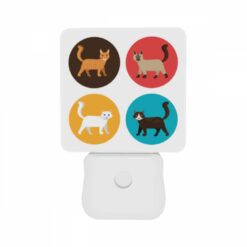 Night Light Set Of 2, Four Different Colored Cats Are Shown In A Circle. -Nuas Diy Shop 465cff11e875f7845496dbfb8055cfadefe757b0
