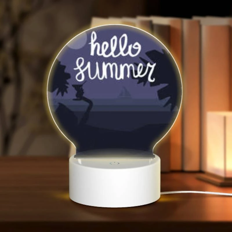 Round Acrylic Night Light, A cat is sitting on a branch in front of a moon. Round Acrylic Night Light, A Cat Is Sitting On A Branch In Front Of A Moon. -Nuas Diy Shop 46628d1bfd5bf7303f0175e5166760244d7653aa