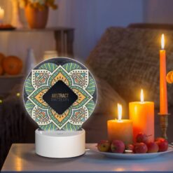 Round Acrylic Night Light, A Colorful Abstract Pattern. -Nuas Diy Shop 46c53c56c3b7c393aab1fef9627467cd2ebb9055