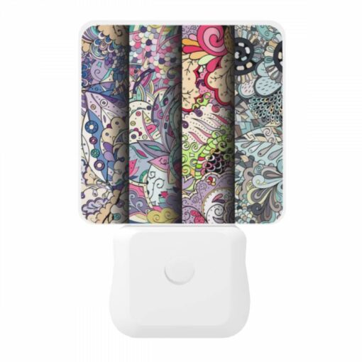 Night Light, Four Colorful Designs Of Flowers Are Displayed In A Row. -Nuas Diy Shop 476f97fa3c920259d844bfda474dd868f325d3ff