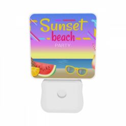 Night Light Set Of 2, A Colorful Beach Party Advertisement With A Watermelon -Nuas Diy Shop 4776bfcfbb5eed3ac037816cc876f26f551567ab