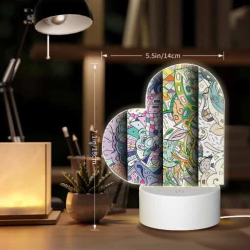 Love Acrylic Night Light, Four Different Colored Paintings Of Flowers. -Nuas Diy Shop 477b21a8a27e6b18fd969845106f68881d41bb8c