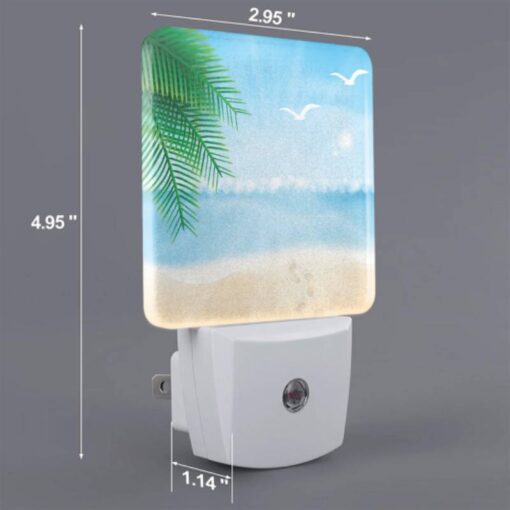 Night Light Set Of 2, A Beach Scene With A Palm Tree -Nuas Diy Shop 47eb62aa05d13ae266bc39d5b473dfaabb5b493c