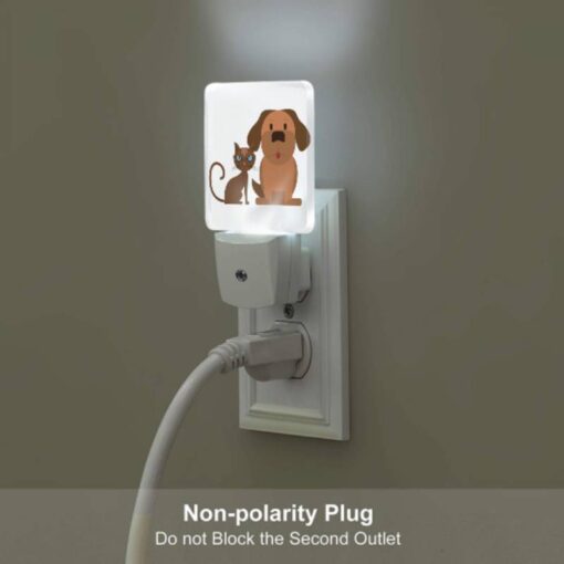Night Light Set Of 2, A Cat And A Dog Are Sitting Next To Each Other. -Nuas Diy Shop 486d65073100b83d09e4fd24b2327bd23bd382e1