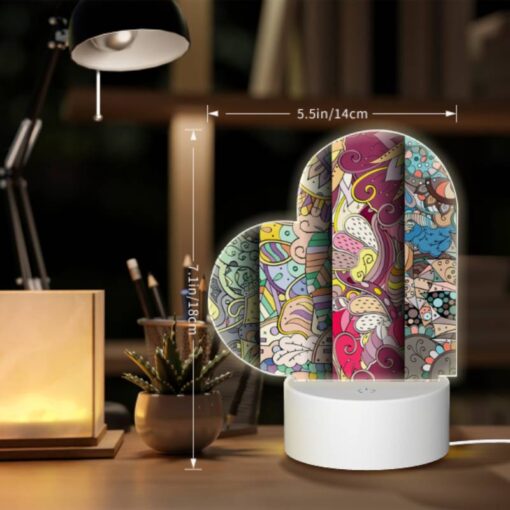 Love Acrylic Night Light, Four Different Colored Designs Of A Flower. -Nuas Diy Shop 487582f92b4c28b88cd42cbe56e0ed4aa8820063
