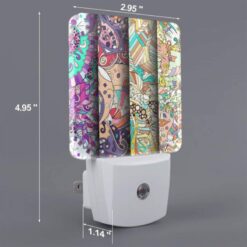 Night Light Set Of 2, Three Colorful And Intricate Designs Are Displayed Side By Side. -Nuas Diy Shop 48af40610a8712107b55a45c4766305a8f86a544