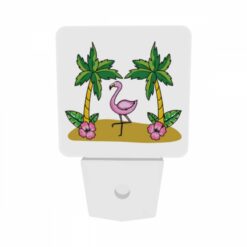 Night Light Set Of 2, A Pink Flamingo Stands Between Two Palm Trees. -Nuas Diy Shop 48f5c9c685ef6eadc07127ad2d448be05e821d34