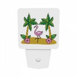 Night Light Set Of 2, A Pink Flamingo Stands Between Two Palm Trees. 8 Night Light Set Of 2, A Pink Flamingo Stands Between Two Palm Trees. -Nuas Diy Shop 48f5c9c685ef6eadc07127ad2d448be05e821d34