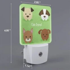 Night Light Set Of 2, Four Different Colored Dogs Are Shown In A Row. 3 Night Light Set Of 2, Four Different Colored Dogs Are Shown In A Row. -Nuas Diy Shop 49545a7d8470fc4083261409f21d50cd47cd422b