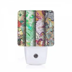 Night Light, Three Colorful Designs Are Displayed Side By Side.