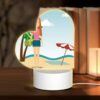 Love Acrylic Night Light, A Woman In A Pink Shirt And Blue Shorts Is Standing On A Beach -Nuas Diy Shop 4a2f2e172641bfdc5205a94bff8551e8c8df5c4b