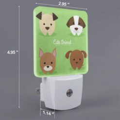 Night Light, Four Different Colored Dogs Are Shown In A Row. -Nuas Diy Shop 4a391bc73c2ab1024e095b1717bc98a229227692