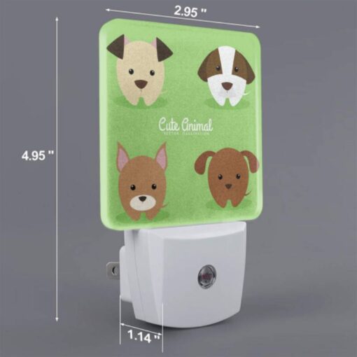 Night Light, Four Different Colored Dogs Are Shown In A Row. -Nuas Diy Shop 4a391bc73c2ab1024e095b1717bc98a229227692