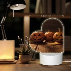 Love Acrylic Night Light, A Bunch Of Pumpkins Are Sitting On A Table. -Nuas Diy Shop 4a4b9682262b27835501353c1dab8d94396a2a5a