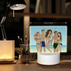 Rectangular Acrylic Night Light, Four People Are Standing On A Beach -Nuas Diy Shop 4a64123be62acb2cceae07c13bbb32de29ff9ac9