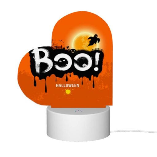 Love Acrylic Night Light, A Halloween Poster With A Spooky Scene And The Word "BOO!" Written On It. -Nuas Diy Shop 4a757acda8722484d0b1d8b0424529be3127ff57
