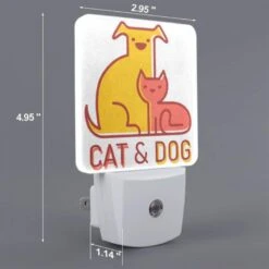 Night Light Set Of 2, A Yellow Dog And A Red Cat Sitting Together. 3 Night Light Set Of 2, A Yellow Dog And A Red Cat Sitting Together. -Nuas Diy Shop 4a78bf1f1dcaae013d174e85639179efbb76ac43