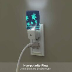 Night Light, A Blue And Green Image Of Palm Trees. -Nuas Diy Shop 4a908c973a5b5ad857309c78fc89580c41e81f0b