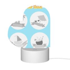 Love Acrylic Night Light, Four Different Beach Items Are Shown In A Circle. -Nuas Diy Shop 4ae220371ef714f0d2f99538e13dcf043d7a0441