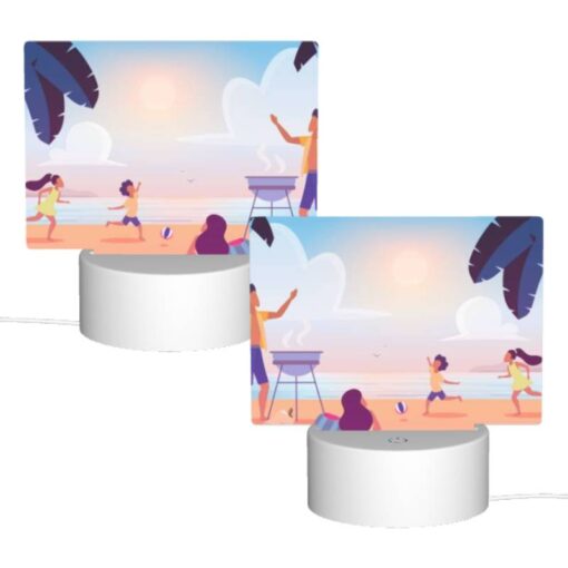 Rectangular Acrylic Night Light, A Family Is Enjoying A Day At The Beach -Nuas Diy Shop 4af3d7f825dc2446c77ba2a62e3c6325ebef0e2c