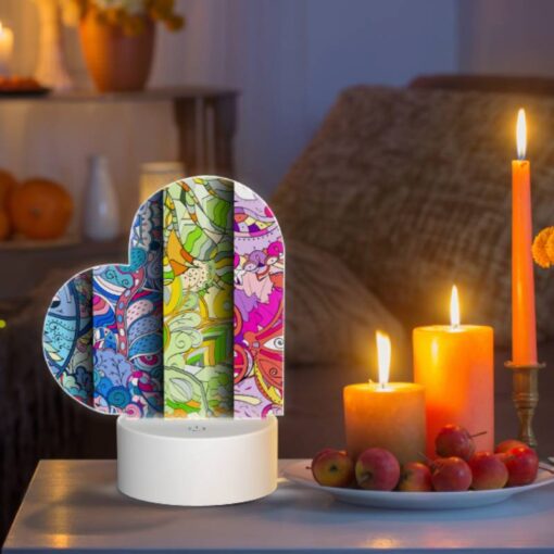 Love Acrylic Night Light, Four Different Colored Designs Of Flowers. -Nuas Diy Shop 4b1355dd07e6a395eeb956b37ba5745cb815f3f4