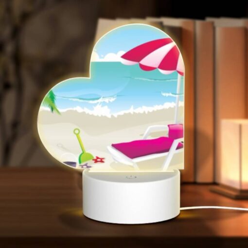 Love Acrylic Night Light, A Pink Umbrella Is Set Up On A Beach -Nuas Diy Shop 4bebc84a3f4b47756889d78f89e808fdd3f74d6d