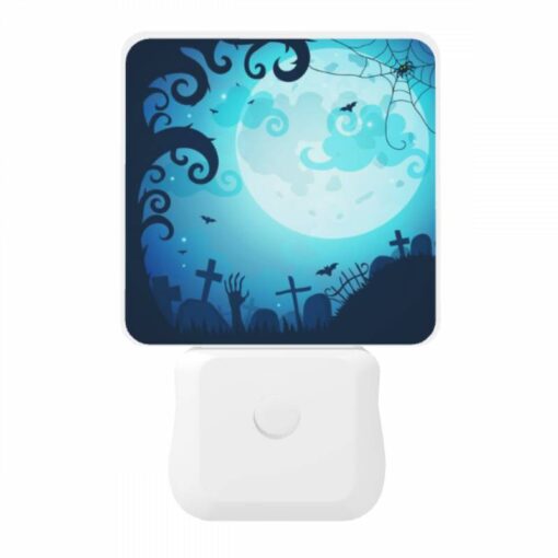 Night Light, A Spooky Scene With A Full Moon And A Bunch Of Bats Flying Around. -Nuas Diy Shop 4c69a812f30daab034ca4594dd75acbac70df4a2