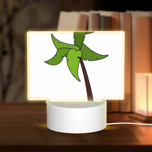 Rectangular Acrylic Night Light, A Green Palm Tree With A Brown Trunk. -Nuas Diy Shop 4c753f41fa0278044d084c6700f0d7a6873df511